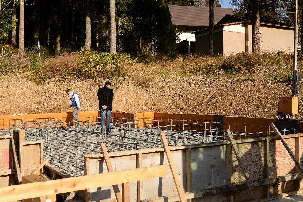 皆さまのご協力を得て。配筋検査