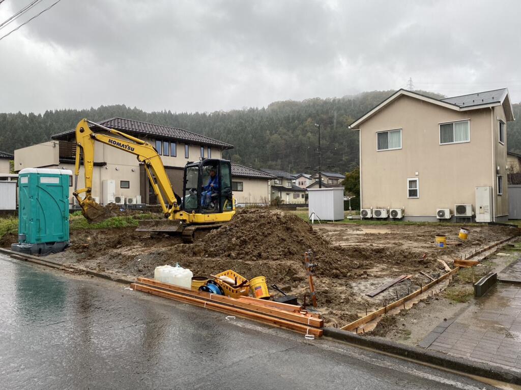 趣適の家 造成工事開始の様子