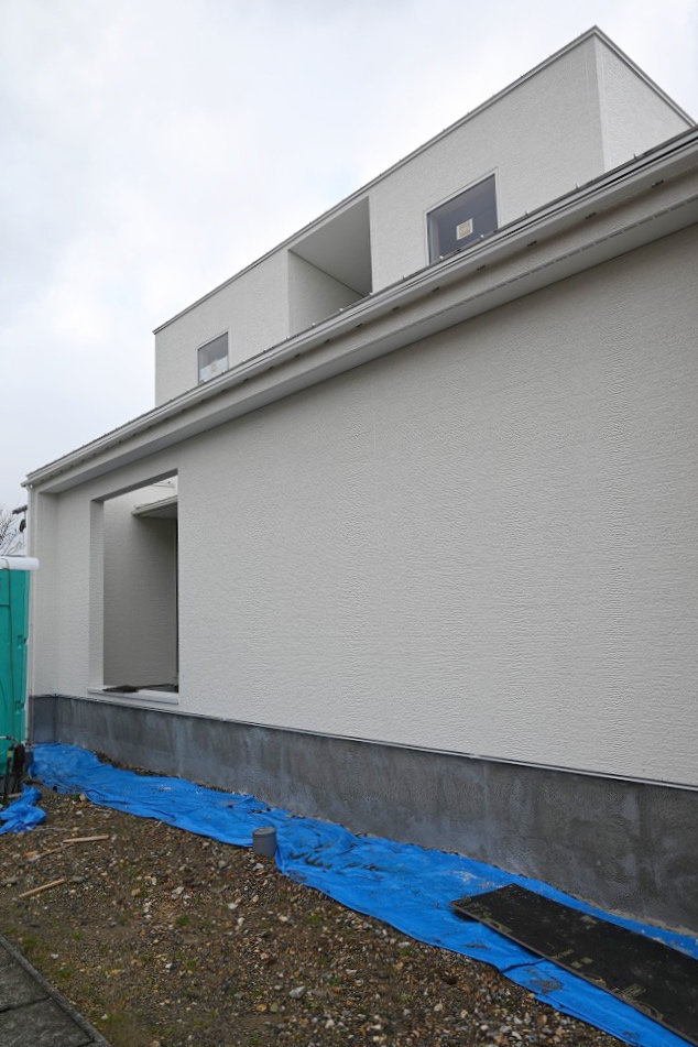 想支の家 足場撤去後に姿を現したファサード