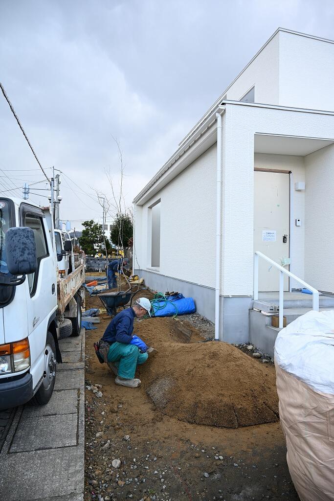 仕上げ工事中の想支の家