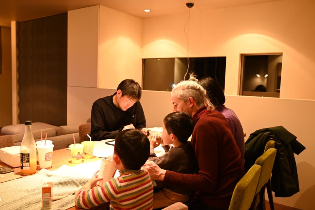 体感型打合せ。遊び心の家での打合せ。